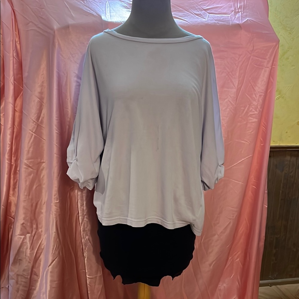 Lavender Oversized 3/4 Sleeve Blouse from Japan S